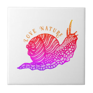 Schnecke im grafischen Stil Fliese