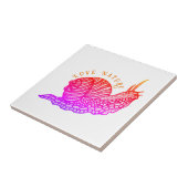 Schnecke im grafischen Stil Fliese (Seite)