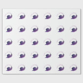 Schnecke im grafischen Stil Geschenkpapier (Flach)