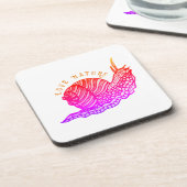 Schnecke im grafischen Stil Getränkeuntersetzer (Linke Seite)