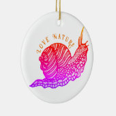 Schnecke im grafischen Stil Keramik Ornament (Rechts)