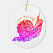 Schnecke im grafischen Stil Keramik Ornament (Links)