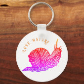 Schnecke im grafischen Stil Schlüsselanhänger (Vorderseite)