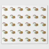 Schnecke im Winter Geschenkpapier (Flach)