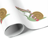 Schnecke im Winter Geschenkpapier (Rolleneckpunkt)