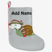 Schnecke im Winter Kleiner Weihnachtsstrumpf (Vorderseite)