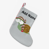 Schnecke im Winter Kleiner Weihnachtsstrumpf (Vorderansicht (hängend))