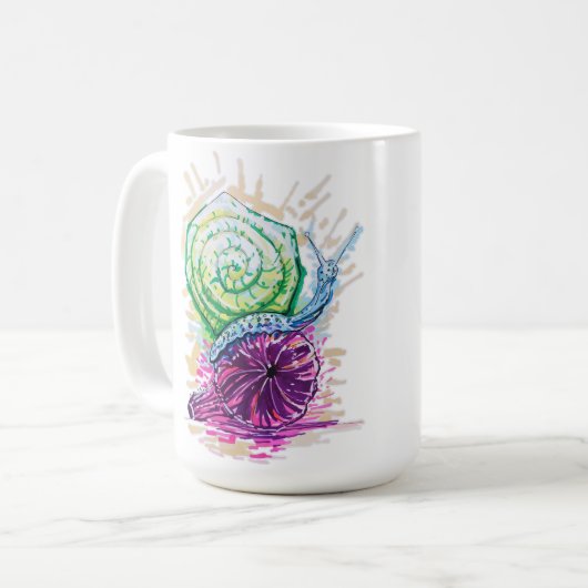 Schnecke in der Fig Kaffeetasse (Vorderseite Links)