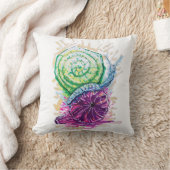 Schnecke in der Fig Kissen (Decke)