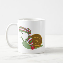 Schnecke in der Winterkappe Kaffeetasse
