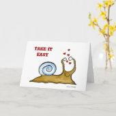 Schnecke Karte (Gelbe Blume)