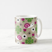 Schnecke & Kleber Nahtloses Muster Kaffeetasse (VorderseiteRechts)