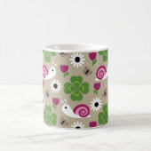 Schnecke & Kleber Nahtloses Muster Kaffeetasse (Mittel)