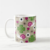 Schnecke & Kleber Nahtloses Muster Kaffeetasse (Links)