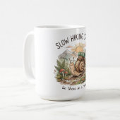 Schnecke Langsam “Bin in einer Minute da” Lustiger Kaffeetasse (Vorderseite Links)