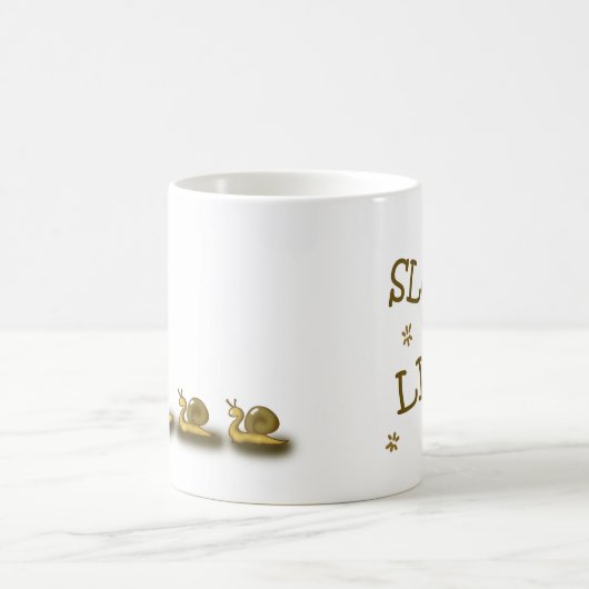 Schnecke-langsames Leben Kaffeetasse (Mittel)