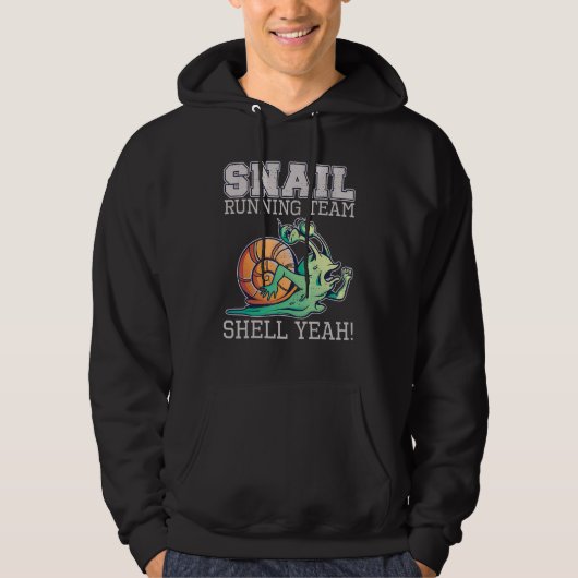 Schnecke läuft Team Muschel Yeah Langsame Schnecke Hoodie (Vorderseite)