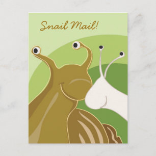 Schnecke Mail! Postkarte