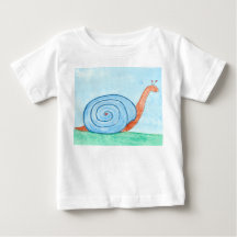 Schnecke mit blauem Gehäuse