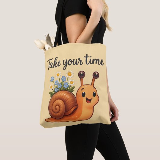 Schnecke mit Blume Tasche (Von Nahem)