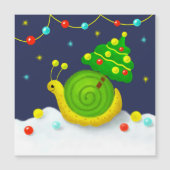 Schnecke mit Christbaum Magnetkarte (Vorderseite)