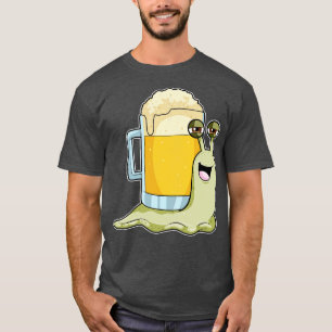 Schnecke mit Glas Bier T-Shirt