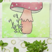 Schnecke mit Pilz Geschirrtuch (Gefaltet)