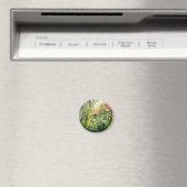 Schnecke mit Tau im Gras Magnet (In Situ (Geschirrspüler))