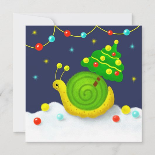 Schnecke mit Weihnachtsbaum (Vorderseite)