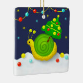 Schnecke mit Weihnachtsbaum Keramikornament (Rechts)