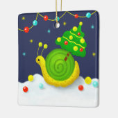 Schnecke mit Weihnachtsbaum Keramikornament (Links)