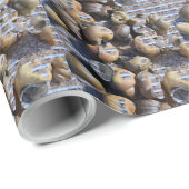 Schnecke-Muscheln Geschenkpapier (Rolleneckpunkt)