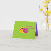Schnecke Notecard Karte (Gelbe Blume)