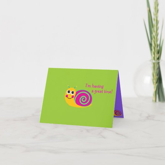 Schnecke Notecard Karte (Vorderseite)