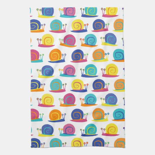 Schnecke-Party-Muster Geschirrtuch (Vertikal)
