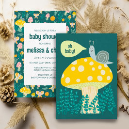 Schnecke Pilze Niedlich Adorable CUSTOM BABY DUSCH Einladung