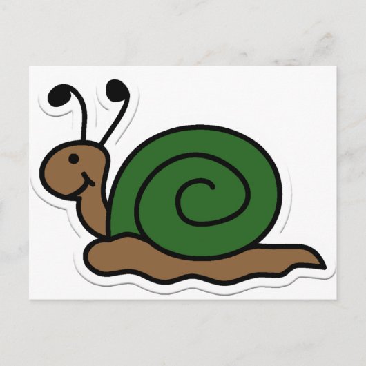 Schnecke Postkarte (Vorderseite)