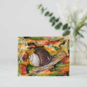Schnecke Postkarte (Stehend Vorderseite)