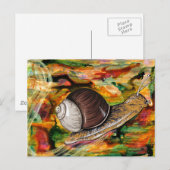 Schnecke Postkarte (Vorne/Hinten)