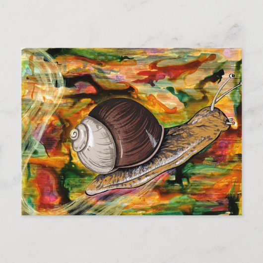 Schnecke Postkarte (Vorderseite)