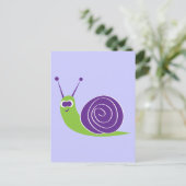 Schnecke Postkarte (Stehend Vorderseite)