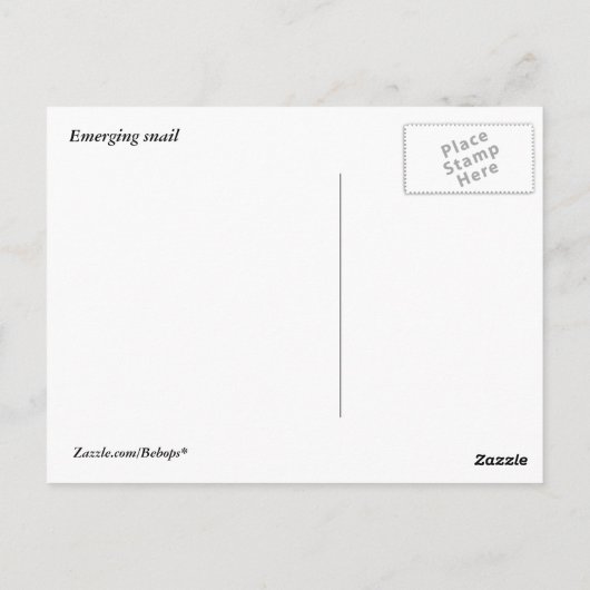 Schnecke Postkarte (Rückseite)