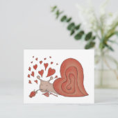 Schnecke Postkarte (Stehend Vorderseite)