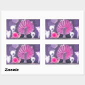 Schnecke Rechteckiger Aufkleber (Blatt)