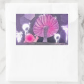 Schnecke Rechteckiger Aufkleber (Tasche)