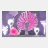 Schnecke Rechteckiger Aufkleber (Vorderseite)