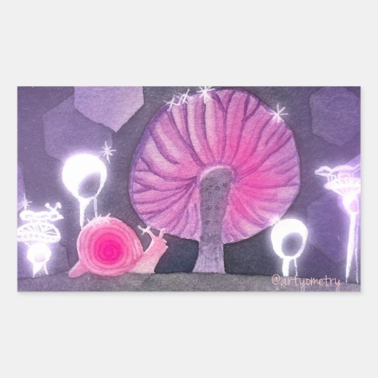 Schnecke Rechteckiger Aufkleber (Vorderseite)