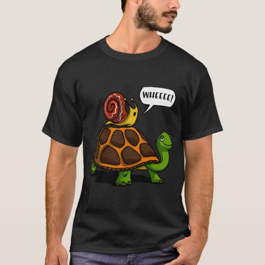 Schnecke Reitende Schildkröte T-Shirt (Vorderseite)