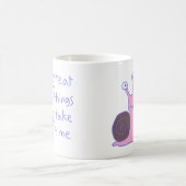 Schnecke Rosa Große Dinge Brauchen Zeit Motivation Kaffeetasse (Mittel)