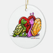 Schnecke + Schildkröte - LIEBE - KISS - Ornament (Links)